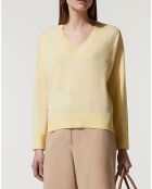 Pull droit en Lin & Coton Maelis jaune