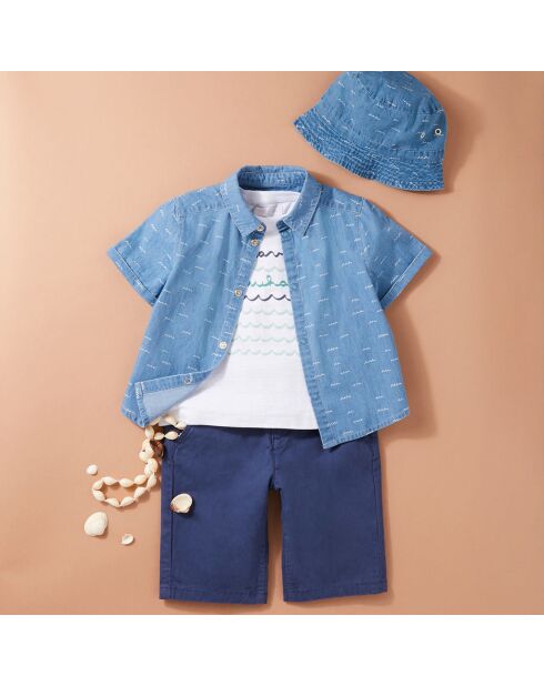 Chemise Uctor en Coton biologique bleu ciel