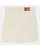 Jupe droite en Twill de Coton Mila écrue