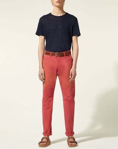 Pantalon chino Regular Kutdroit corail