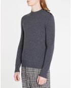 Pull en Cachemire & Laine Mesailor col rond gris foncé