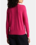 Cardigan 100% Cachemire Zacao col rond rose