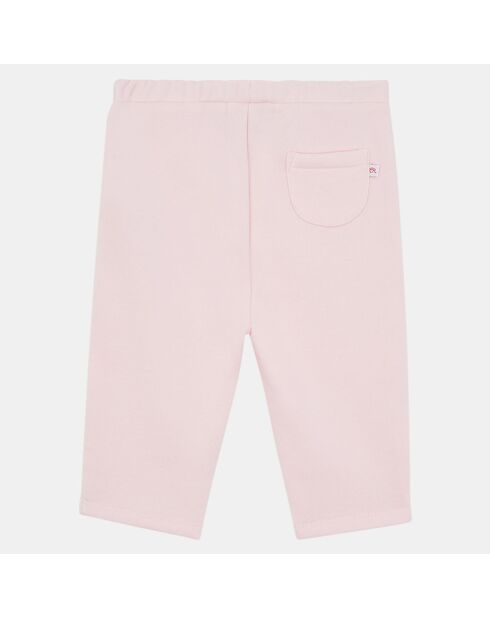 Pantaloni da jogging Ozara in felpa rosa in cotone biologico