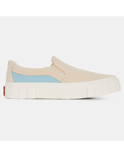 Slip On en Coton Bio Courtney beige/bleu