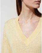 Pull droit en Lin & Coton Maelis jaune