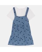 Ensemble Robe & T-Shirt Rania en Coton biologique bleu