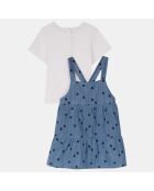 Ensemble Robe & T-Shirt Rania en Coton biologique bleu