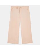 Pantalon droit Romy en Twill de coton rose