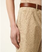 Bermuda Regular Fit Kumoti imprimé beige
