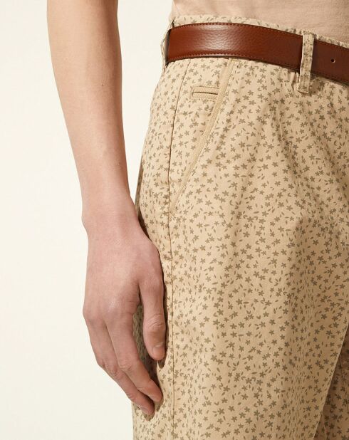 Pantaloncini Kumoti regular fit con stampa beige