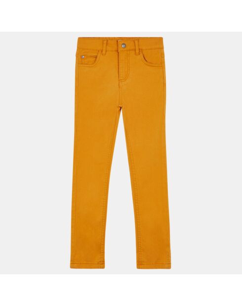 Jean slim Romain en Coton orange