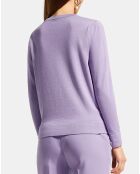 Pull en Maille fine Nya col rond violet parme