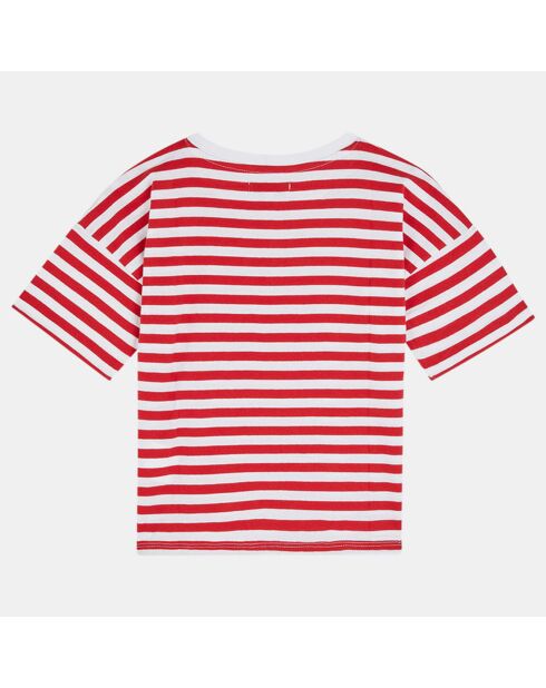 T-Shirt en Coton Divette à rayures rose/rouge