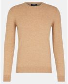 Pull 100% Cachemire Machron col rond beige