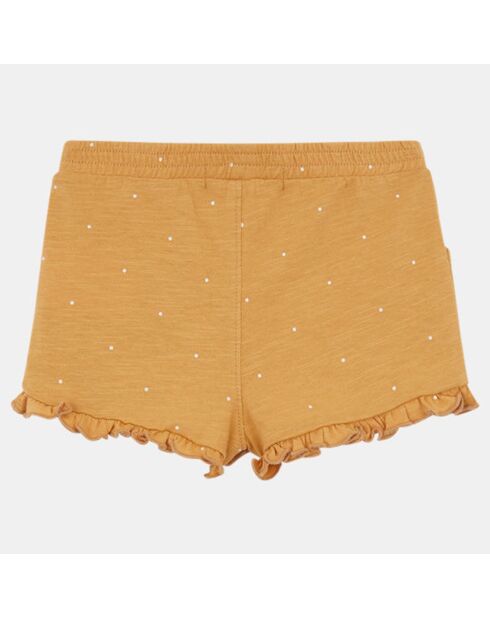 Short en Coton biologique Rina à pois ocre