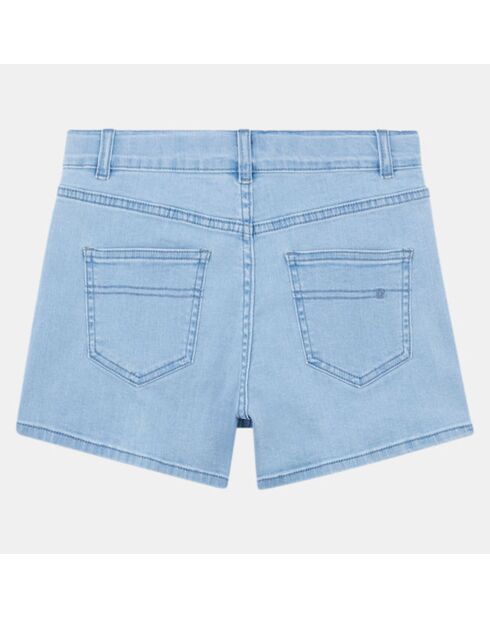 Short en Coton Moona taille haute bleached