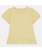 T-Shirt en Coton biologique Tavina à volant jaune