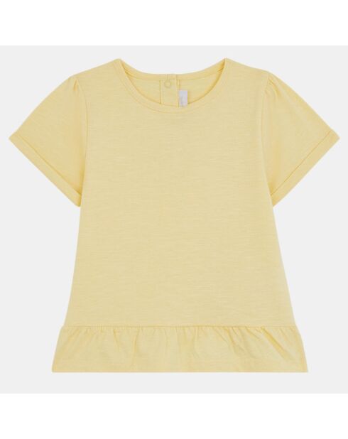 T-Shirt en Coton biologique Tavina à volant jaune
