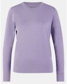 Pull en Maille fine Nya col rond violet parme