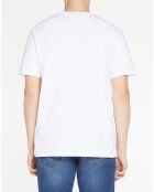 T-Shirt 100% Coton Bio tête de mort blanc