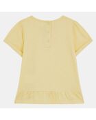 T-Shirt en Coton biologique Tavina à volant jaune