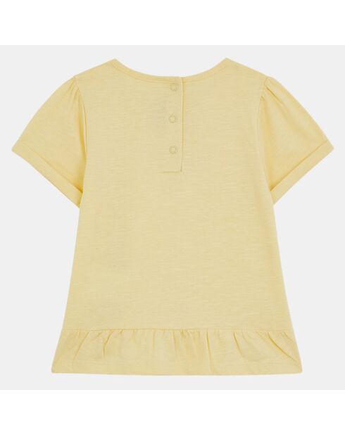T-Shirt en Coton biologique Tavina à volant jaune