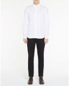 Chemise Slim Fit imprimé fantaisie blanche