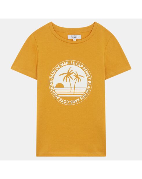 T-Shirt en Coton organique Vintage Appo moutarde