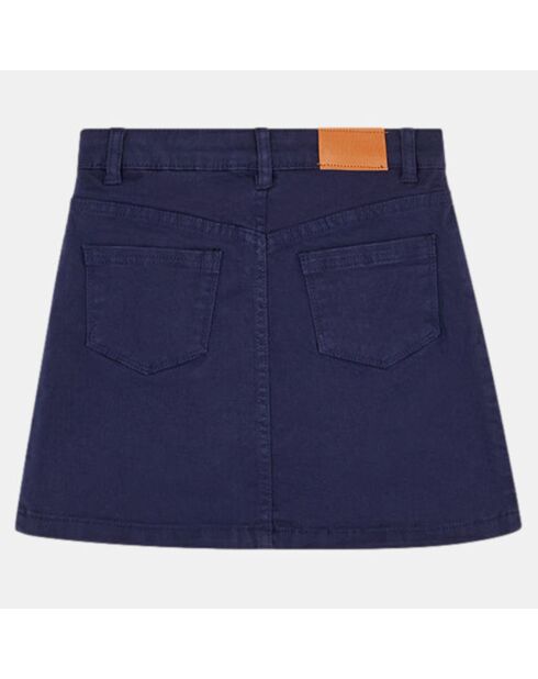 Jupe en Twill de Coton biologique Vava bleu marine