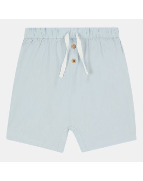 Short en Popeline de Coton Sormio bleu