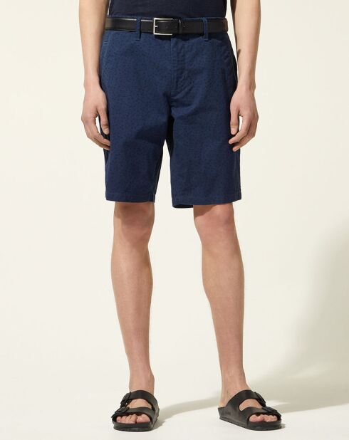 Bermuda Regular Fit Kumoti imprimé bleu marine