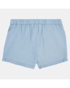 Short en Popeline de Coton Rina bleu