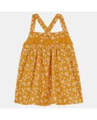 Top en Coton Verou imprimé floral moutarde