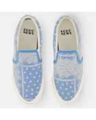 Slip On en Coton Bio Juno bleu/blanc