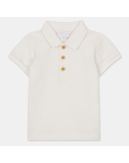 Polo Sufio en Coton biologique blanc