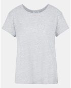 T-Shirt en Coton bio mélangé Noris droit gris