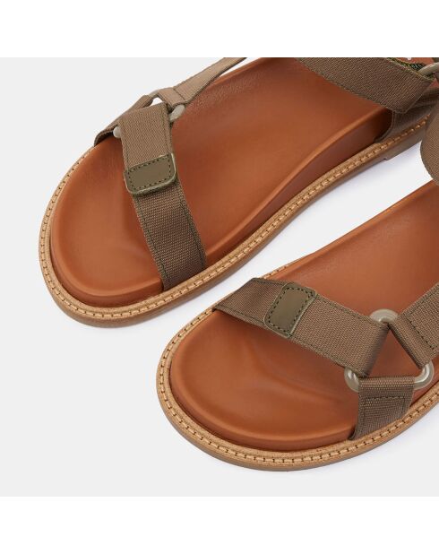 Sandales en Toile kaki