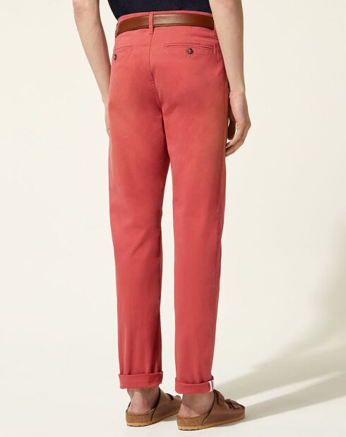 Pantalon chino Regular Kutdroit corail