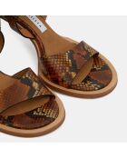 Sandales en Cuir Essy marron - Talon 8 cm