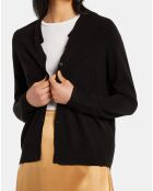 Cardigan en Maille oeko tex Fanny droit noir