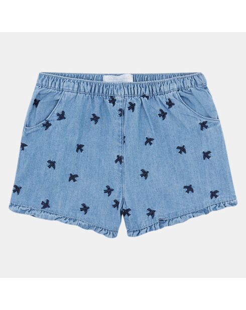Short en Denim biologique Rina bleu ciel