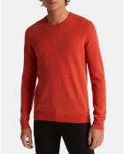 Pull 100% Cachemire Machron col rond orange