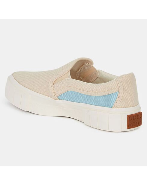 Slip On en Coton Bio Courtney beige/bleu