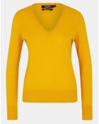 Pull 100% Cachemire Zocon col V jaune