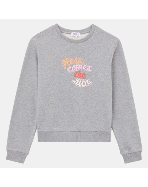 Sweat en Coton Mary gris chiné