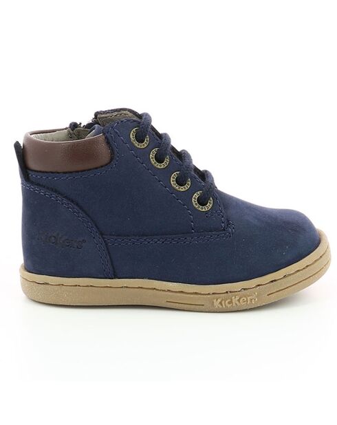 Bottillons en Velours de Cuir Tackland marine