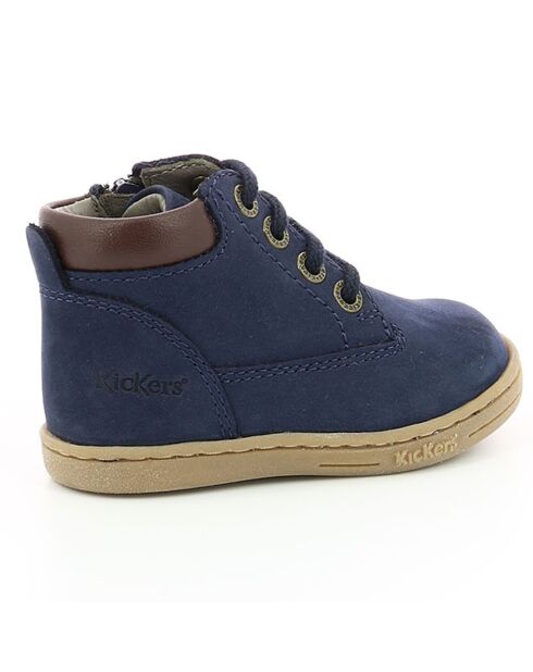 Bottillons en Velours de Cuir Tackland marine