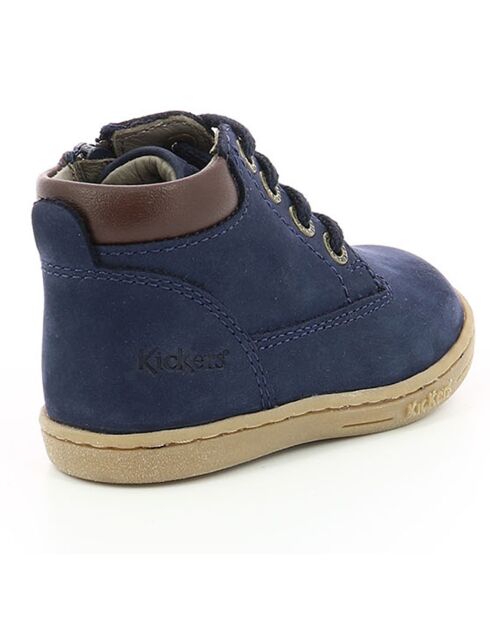 Bottillons en Velours de Cuir Tackland marine