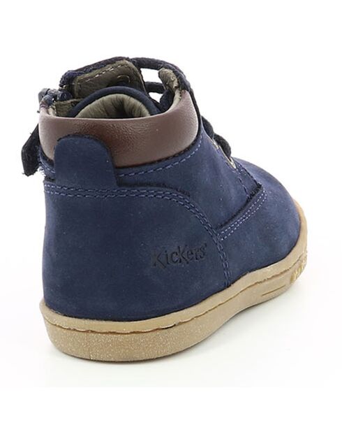 Bottillons en Velours de Cuir Tackland marine