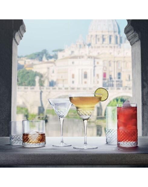 6 bicchieri trasparenti Roma 1960 - 40 cl